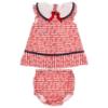 Picture of Foque Baby Girls Cherries Dress & Panties Set - Red Navy