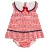 Picture of Foque Baby Girls Cherries Dress & Panties Set - Red Navy