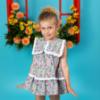 Picture of Foque Girls A Line Floral Dress - Fuchsia Pink Navy