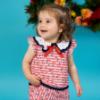 Picture of Foque Baby Girls Cherries Dress & Panties Set - Red Navy