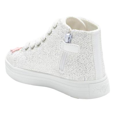 Picture of Lelli Kelly Vttoria Unicorn Boot With Inside Zip - White Sparkle