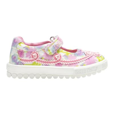 Picture of Lelli Kelly Asia Floral Canvas Roller Sole Pump - Multi