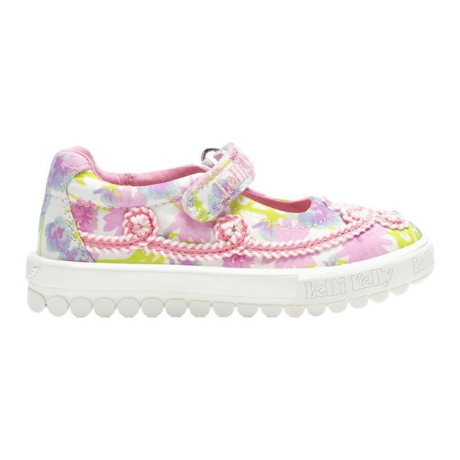 Picture of Lelli Kelly Asia Floral Canvas Roller Sole Pump - Multi