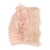 Picture of Ela Confeccion Girls Ruffle Dress Panties Bonnet Set X 3 - Ivory Pink Gold Lace