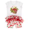 Picture of Daga Baby Girls Fluffy Cherries Ruffle Tunic & Leggings Set X 2 - White Red