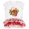 Picture of Daga Baby Girls Fluffy Cherries Ruffle Tunic & Leggings Set X 2 - White Red