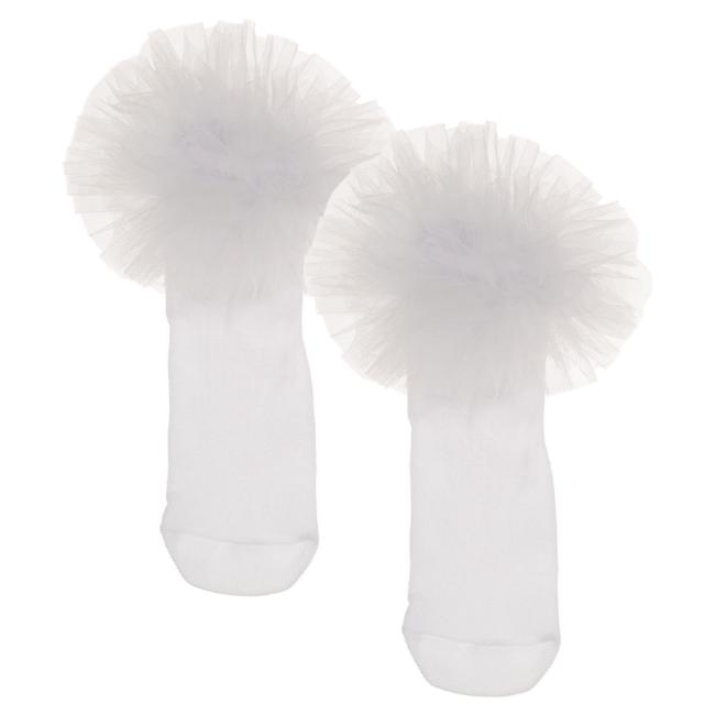 Picture of Daga Girls  Ankle Socks With Tulle - White