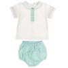 Picture of Sardon Baby Summer Collection Boys Jampant Set - White Mint Green