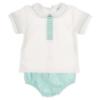 Picture of Sardon Baby Summer Collection Boys Jampant Set - White Mint Green