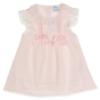 Picture of Sardon Baby Summer Collection Girls Lace Ruffle Jacquard Dress & Panties Set X 2 - Baby Pink