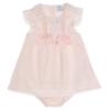 Picture of Sardon Baby Summer Collection Girls Lace Ruffle Jacquard Dress & Panties Set X 2 - Baby Pink