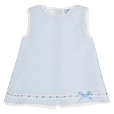 Picture of Sardon Baby Summer Collection Girls Jacquard Dress & Panties Set X 2 - Pale Blue