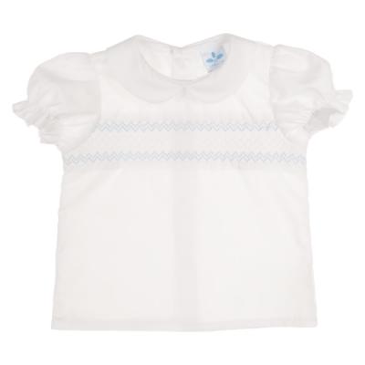 Picture of Sardon Baby Summer Collection Boys Smock Blouse & Pants Set X 2 - White Pale Blue 