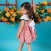 Picture of Foque Girls Cherries Open Back Dress - Red Navy