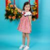 Picture of Foque Girls Cherries Open Back Dress - Red Navy