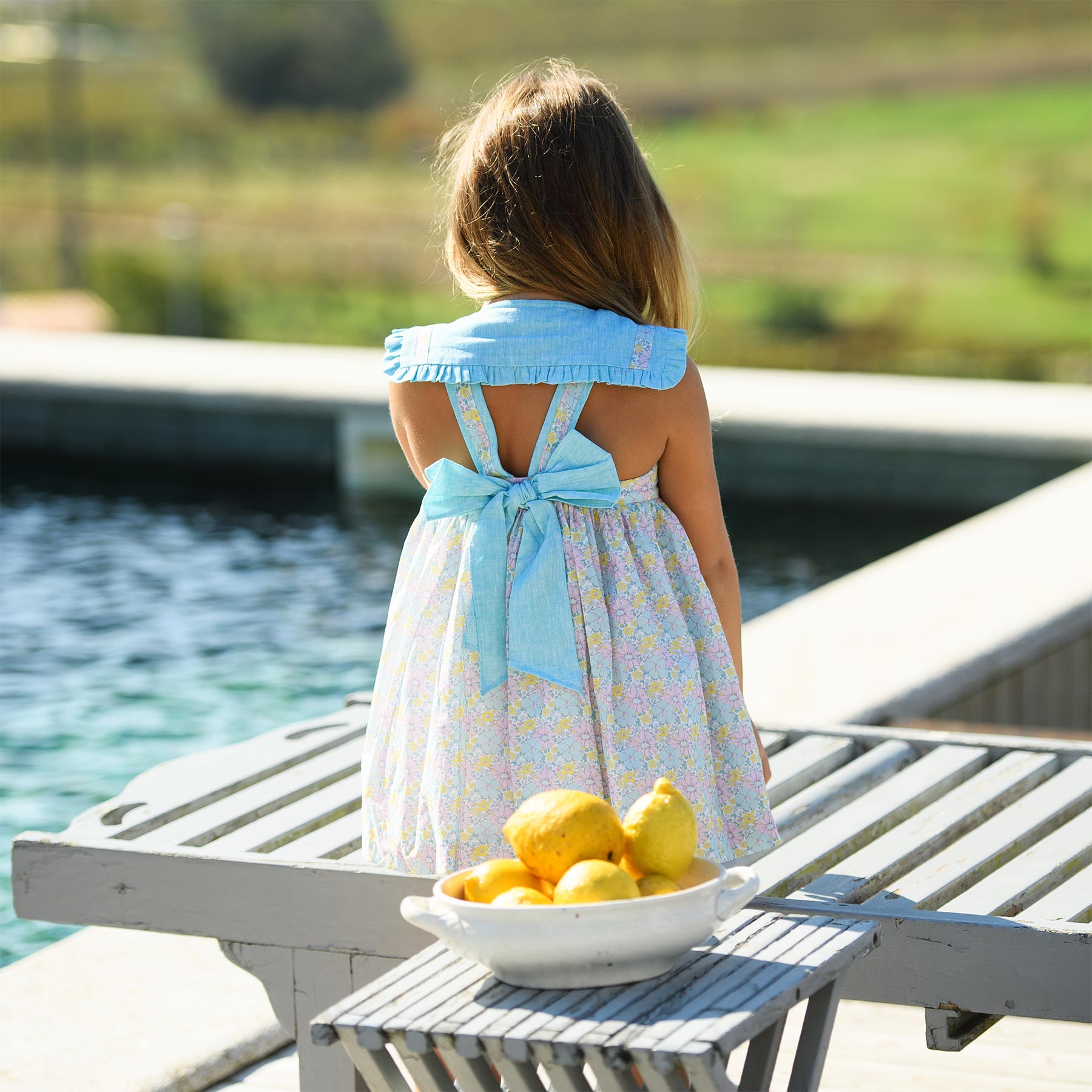 Baby Girl Foque Clothing Foque Girls Open Back Dress With - Main Image