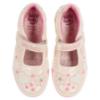 Picture of Lelli Kelly Cressida Beaded Heart Flat Glitter Roller Sole Pump - White Pink 