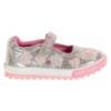 Picture of Lelli Kelly Cressida Beaded Heart Flat Glitter Roller Sole Pump - Silver Pink