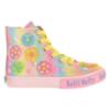 Picture of Lelli Kelly Francesca Mid Canvas Flower Boot With Inside Zip - Rosa Fantasia