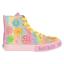 Picture of Lelli Kelly Francesca Mid Canvas Flower Boot With Inside Zip - Rosa Fantasia