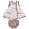 Picture of Foque Baby Girls Floral Ruffle Dress & Panties Set - Fuchsia Pink Navy