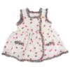 Picture of Foque Baby Girls Floral Ruffle Dress & Panties Set - Fuchsia Pink Navy