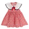 Picture of Foque Girls Cherries Open Back Dress - Red Navy