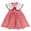 Picture of Foque Girls Cherries Open Back Dress - Red Navy