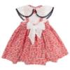 Picture of Foque Girls Cherries Open Back Dress - Red Navy