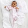 Picture of Blues Baby Girls Ruffle Bodice Front Opening Jersey Babygrow - Pink 