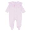 Picture of Blues Baby Girls Ruffle Bodice Front Opening Jersey Babygrow - Pink 