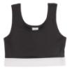 Picture of Skinnifit Mini Girls Crop Sports Top - Black White