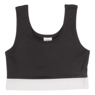 Picture of Skinnifit Mini Girls Crop Sports Top - Black White