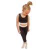 Picture of Skinnifit Mini Girls Crop Sports Top - Black White