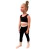 Picture of Skinnifit Mini Girls Sports Leggings - Black White 