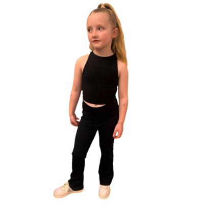 Picture of Skinnifit Mini Girls Flared Sports Leggings - Black 