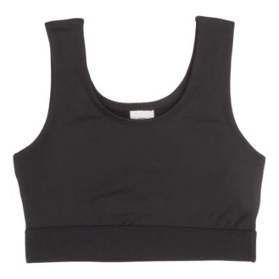 Picture of Skinnifit Mini Girls Crop Sports Top - Black 