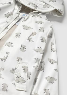 Picture of Mayoral Toddler Boys Summer Dinosaur Print Raincoat - Bone Grey