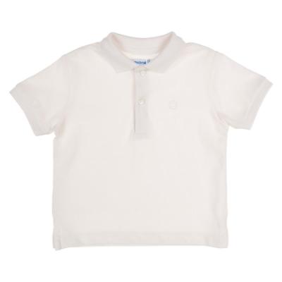 Picture of Mayoral Toddler Boys Summer Short Sleeve Polo Top - White