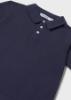 Picture of Mayoral Toddler Boys Summer Fine Knit Polo Top - Navy Blue