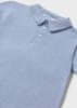 Picture of Mayoral Toddler Boys Summer Fine Knit Polo Top - Sky Blue