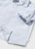 Picture of Mayoral Toddler Boys Summer Fine Stripe Linen Shirt - Sky Blue