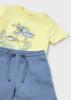 Picture of Mayoral Toddler Boys Summer 3D T-shirt & Shorts Set X 2 - Sorbet Yellow Blue