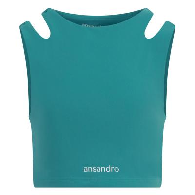 Picture of Ansandro Kids Cropped Two Strap Tank & Leggings Set X 2 - Teal Green