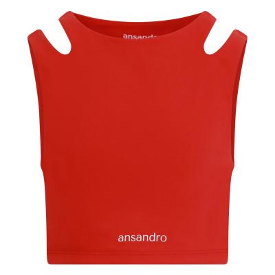 Picture of Ansandro Kids Cropped Two Strap Tank & Leggings Set X 2 - Red