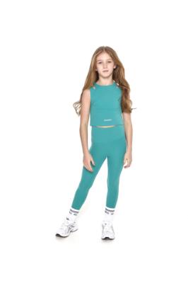 Picture of Ansandro Kids Cropped Two Strap Tank & Leggings Set X 2 - Teal Green