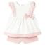 Picture of Mayoral Toddler Girls Summer Lace Ruffle Top & Shorts Set X 2 - Ivory Pink