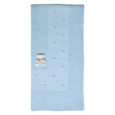 Picture of Mac Ilusion Baby Sonar Collection Boxed Teddy Baby Shawl - Cloud Blue