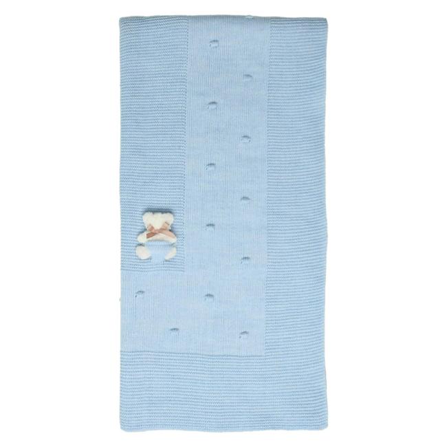 Picture of Mac Ilusion Baby Sonar Collection Boxed Teddy Baby Shawl - Cloud Blue