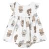 Picture of Mayoral Girls Summer Bear & Bunnies Dress & Panties Set  X 2 - Ivory Beige